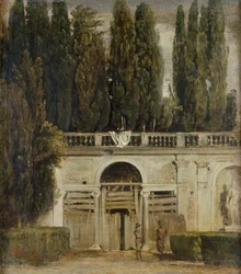 View of the Garden of the Villa Medici in Rome